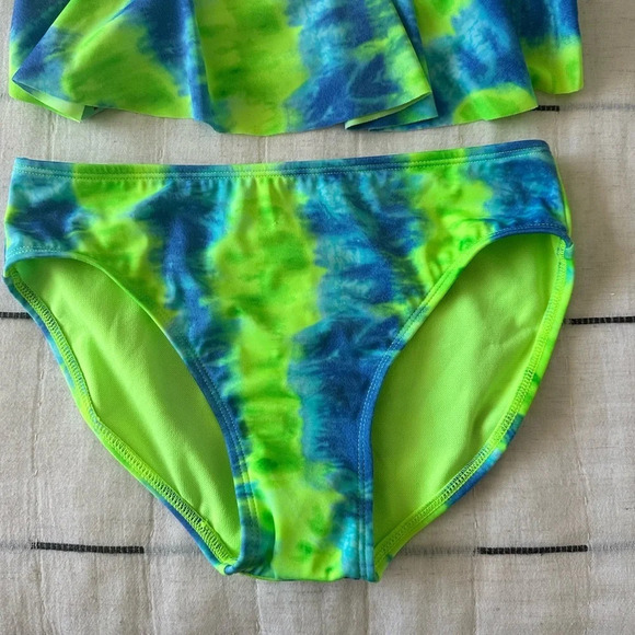 NWT Cat & Jack 2 Piece Swimwear for Girls Green Blue Size L 10/12 - Picture 4 of 9